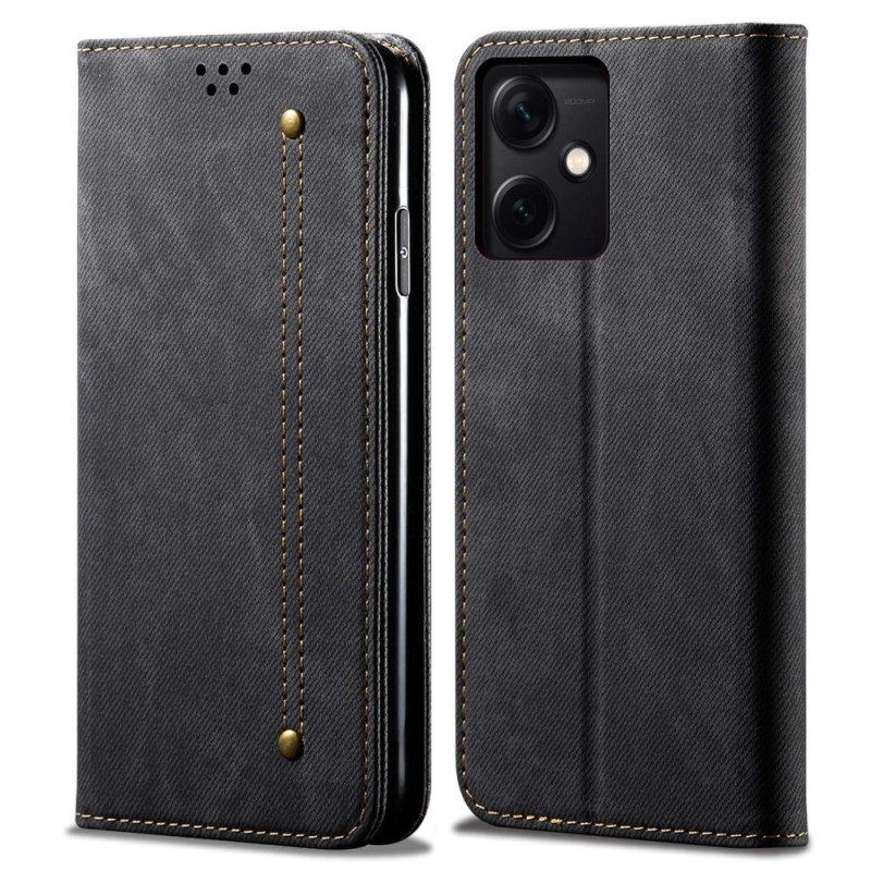 Puhelinkuoret Xiaomi Redmi Note 12 5G Kotelot Flip Denim Kangas